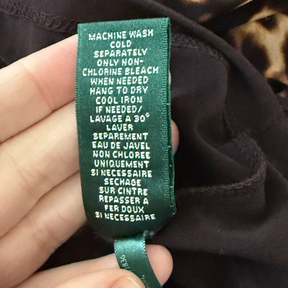 Lauren Ralph Lauren Leopard Print Sheath Dress with Side Ruching Womens Size 2 - Picture 9 of 11